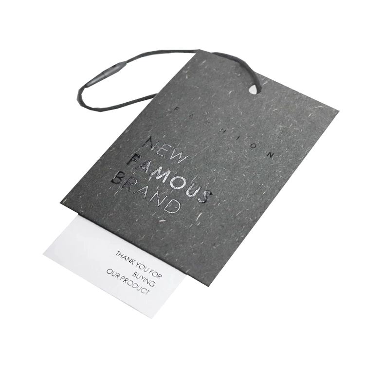 Printed Custom Logo Paper Private Label Clothing Hangtag