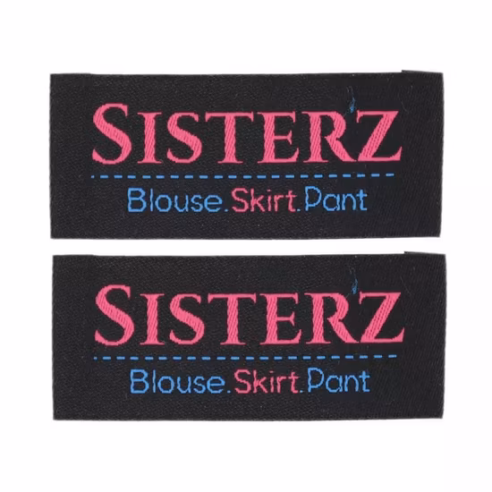 Custom Silicone Polyester Satin Woven Tag Logo Label for Fashion Garment Bags Shoes Hats